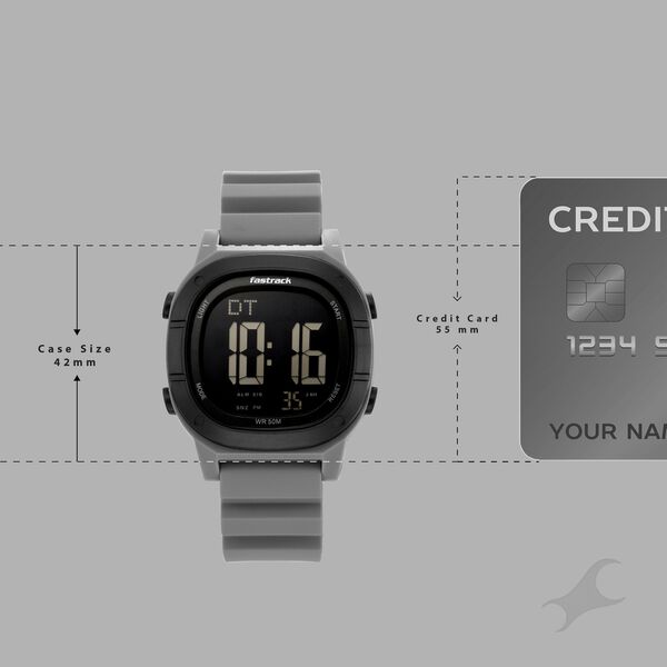 Fastrack StreetStyle Unisex Gunmetal Grey Digital Watch - image number 3