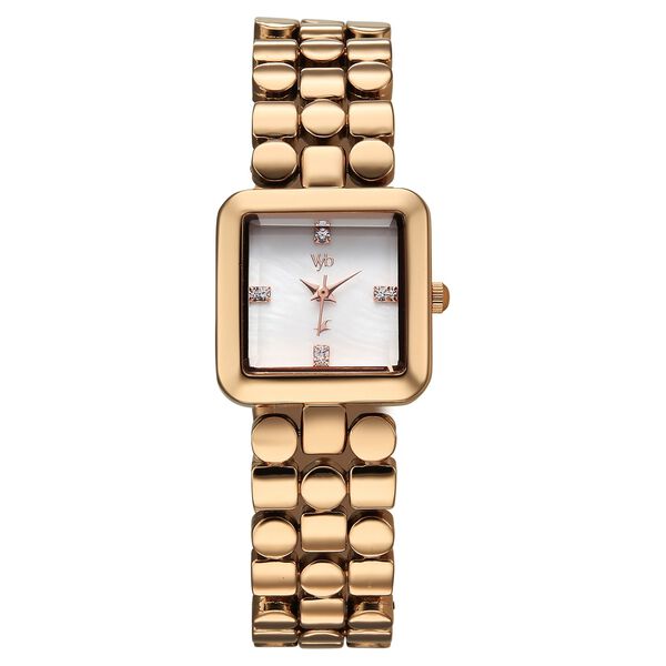 Vyb Iconiqu? By Fastrack Quartz Analog Mother of Pearl Dial Rose Gold Metal Strap Watch For Girls - image number 1