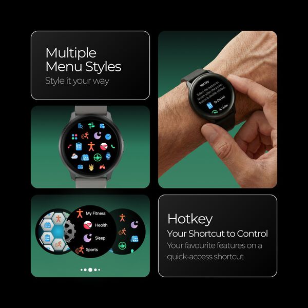 Fastrack Jupiter R3 Smartwatch with 1.38" TFT 2.5D Display ,Push Button Interaction, HRM,SpO2 & Sleep Tracking - image number 4
