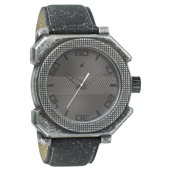 Fastrack Quartz Analog Antique Dial Leather Strap Watch for Guys - image number 0