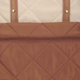 Quilted carry laptop backpack- beige - image number 8