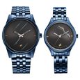 Fastrack Mixmatched Quartz Analog Black Dial Blue Stainless Steel Strap Watch for Couple - image number 0