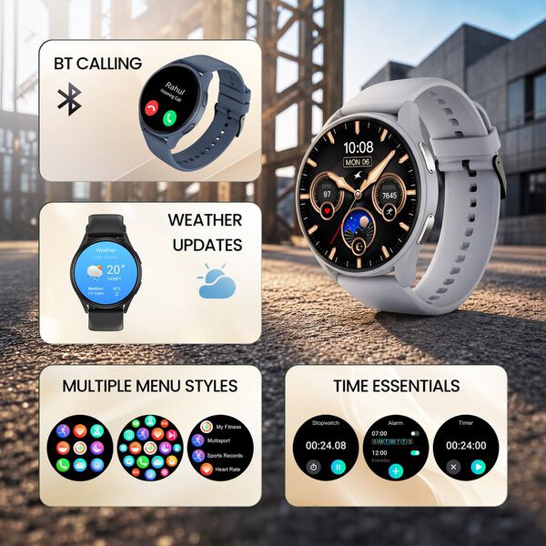 Fastrack Smart Revoltt XR1 Pro Smartwatch with 3.63 cm AMOLED Display BT Calling & Health Tracking - image number 7