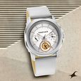 Fastrack Exuberant Quartz Analog White Dial Leather Strap Watch for Guys - image number 0