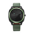 Fastrack Hype All Black Quartz Analog Black Dial With Green Leather Strap Watch For Unisex - image number 0