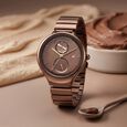 Fastrack Gelato brown multifunction metal strap watch with Chocolate dial for Girls - image number 0