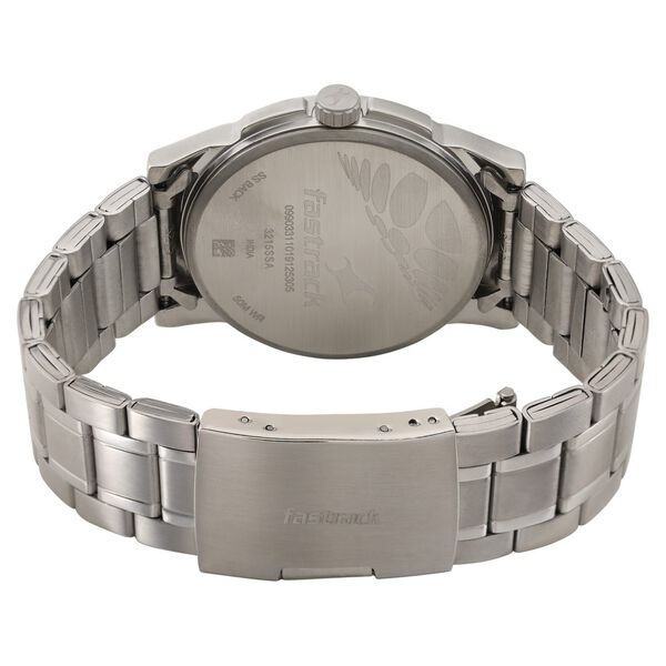 Fastrack Go Skate Quartz Analog with Day and Date Grey Dial Stainless Steel Strap Watch for Guys - image number 4