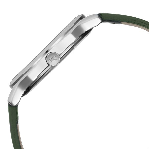 Fastrack Stunners Quartz Analog Green Dial Leather Strap Watch for Guys - image number 4