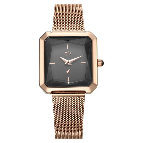 Fastrack Vyb Flare Quartz Analog Grey Dial Stainless Steel Strap Watch for Girls - image number 1
