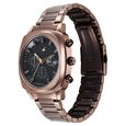 Fastrack Kronos Chronograph Black Dial Brown Stainless Steel Strap Watch For Guys - image number 2