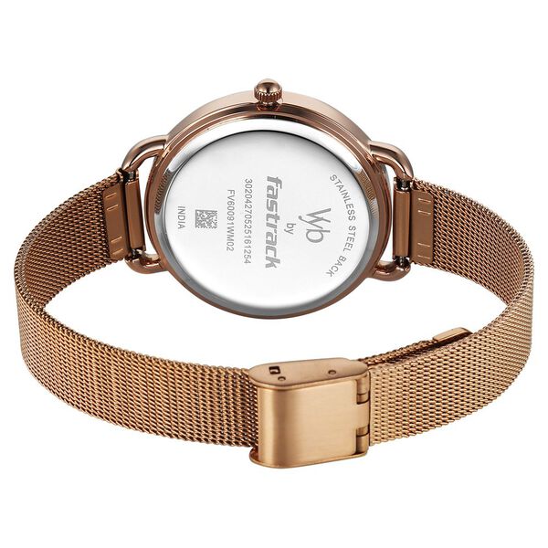 Vyb Classiqu� By Fastrack Quartz Analog Maroon Dial Rose Gold Stainless Steel Strap Watch For Girls - image number 6