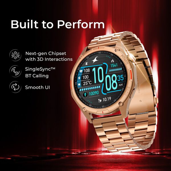 Fastrack Marvellous FX1 Unisex Smart Watch With Silver Metal Strap - image number 3