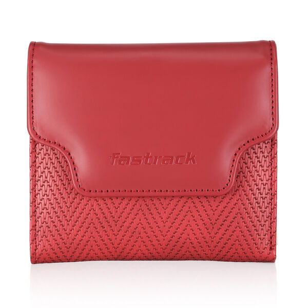 Fastrack  Red Textured Wallet - image number 0