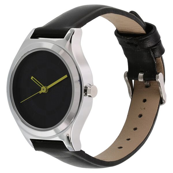 Fastrack Checkmate Quartz Analog Black Dial Leather Strap Watch for Girls - image number 1