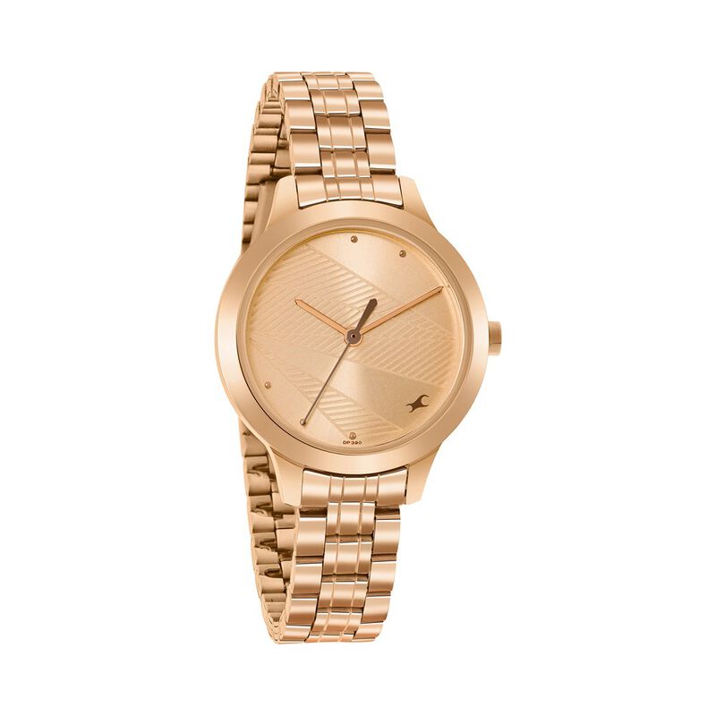 Rose Gold Plated Fastrack Watch Golden Colour Fastrack Men Watches