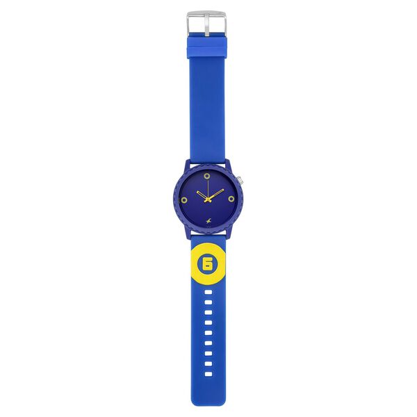 Fastrack Quartz Analog Blue Dial Silicone Strap Watch for Unisex - image number 5