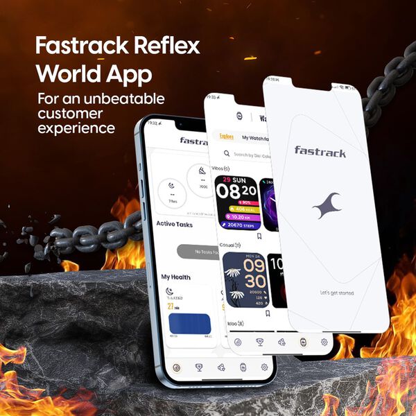 Fastrack Reflex Invoke Smartwatch Blue: BT Calling, Advanced Chipset, Breathing Rate, IP68 - image number 8