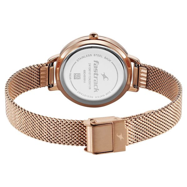 Fastrack Stunners X Quartz Analog Green Dial Stainless Steel Strap Watch For Girls - image number 4