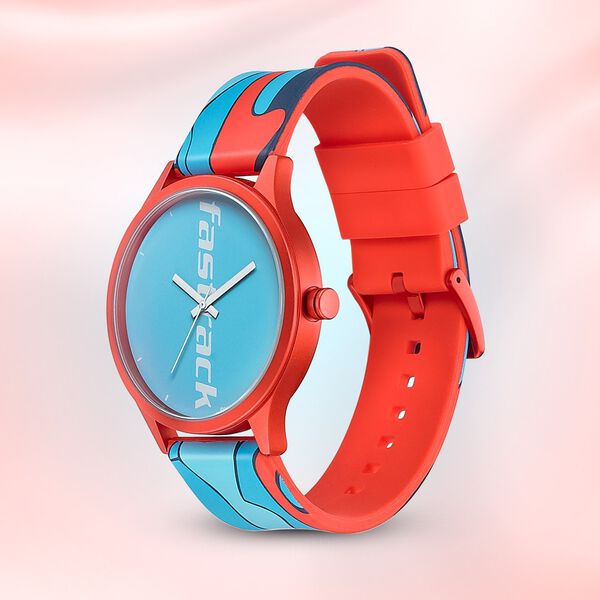 Fastrack Topicals Quartz Analog Blue Dial Silicone Strap Unisex Watch - image number 2