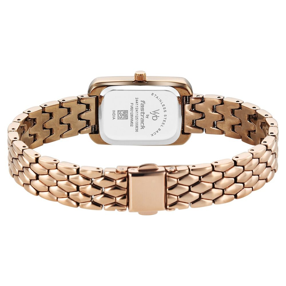 Buy Online Vyb Aurora By Fastrack Quartz Analog Rose Gold Dial