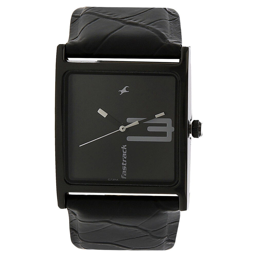 Buy Online Fastrack Quartz Analog Black Dial Leather Strap Watch for Girls ns9735nl02 Fastrack