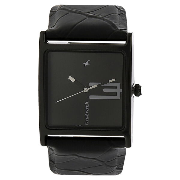 Fastrack Quartz Analog Black Dial Leather Strap Watch for Girls - image number 0