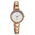 Fastrack Vyb Enigma Quartz Analog Mother of Pearl Dial Rose Gold Color Metal Strap Watch For Girls - image number 2