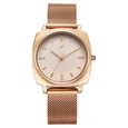 Fastrack Stunners Quartz Analog Purple Dial Rose Gold Stainless Steel Strap Watch For Girls