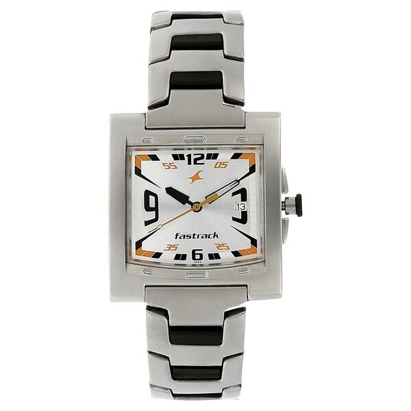 Fastrack Quartz Analog Silver Dial Stainless Steel Strap Watch for Guys - image number 6