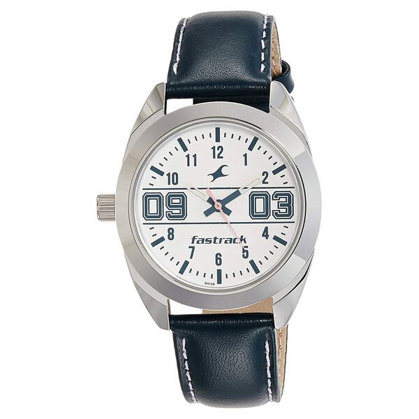 Fastrack Varsity Quartz Analog White Dial Leather Strap Watch for Girls - image number 0