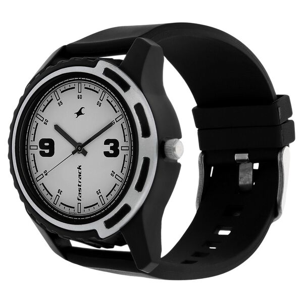 Fastrack Quartz Analog White Dial Plastic Strap Watch for Guys - image number 1