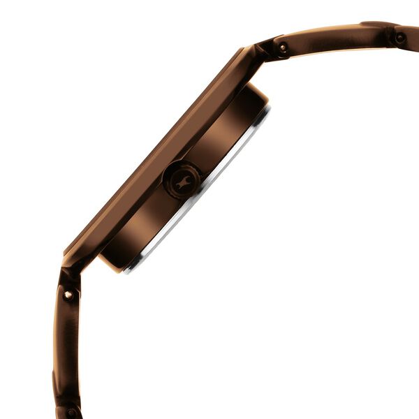 Fastrack Glitch Quartz Analog Brown Dial Metal Strap Watch for Girls - image number 3