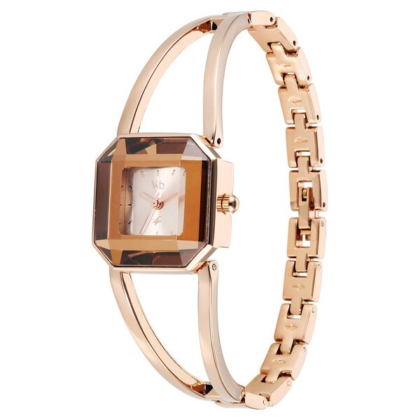 Fastrack Vyb Striker Quartz Analog Rose Gold Dial Rose Gold Metal Strap Watch For Girls - image number 3