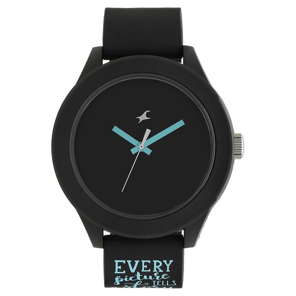 Fastrack Road Trip Quartz Analog Black Dial Silicone Strap Unisex Watch - image number 0