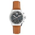 Fastrack Loopholes Quartz Multifunction Black Dial Leather Strap Watch for Guys - image number 0