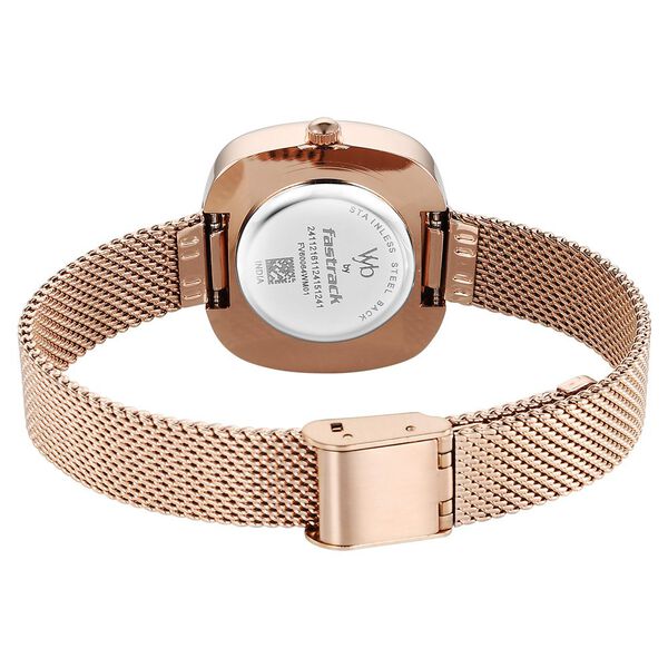 Vyb Runway By Fastrack Quartz Analog Silver Dial Metal Strap Watch For Girls - image number 5