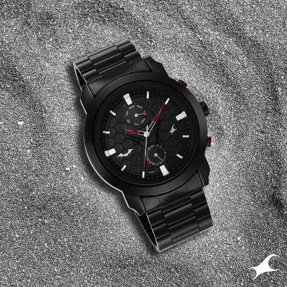 Fastrack black dial stainless steel watches sale