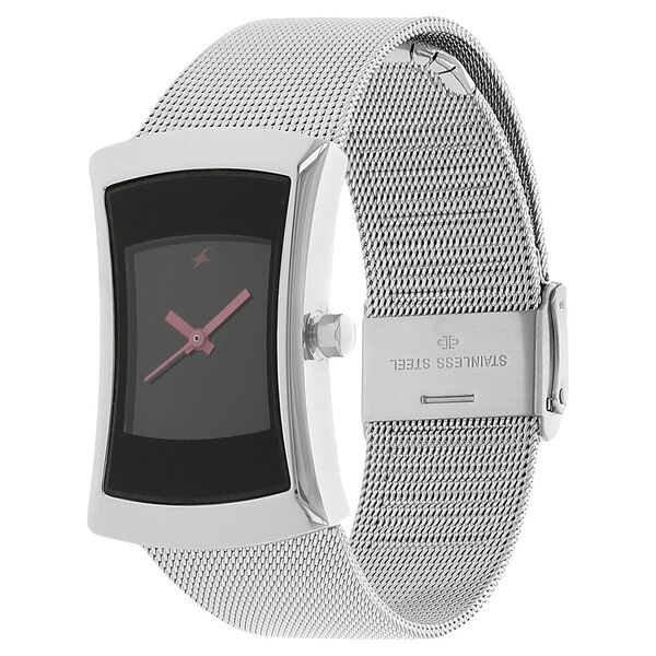 Fastrack Quartz Analog Black Dial Metal Strap Watch for Girls - image number 1