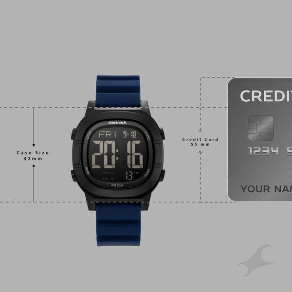 Fastrack StreetStyle Unisex Jet Blue Digital Watch - image number 3