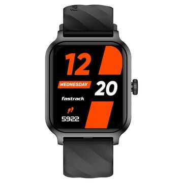 Fastrack Rave FX2 with 4.64 cm UltraVU HD Display, SingleSync BT Calling, Functional Crown with Blac