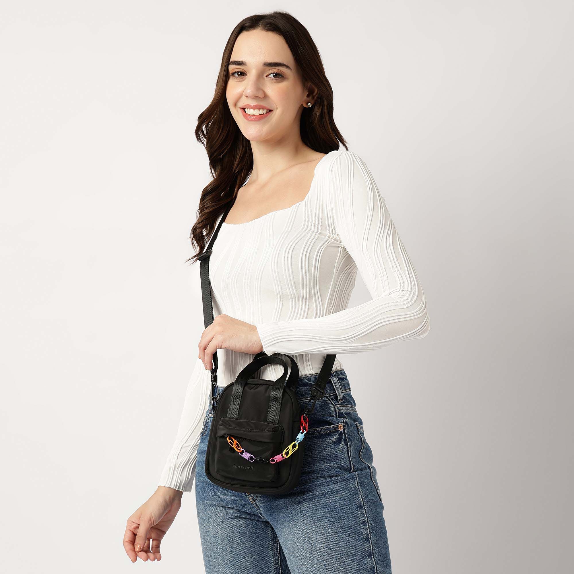 Buy Online City Pop Sling - f253slsmn10bk1 | Fastrack