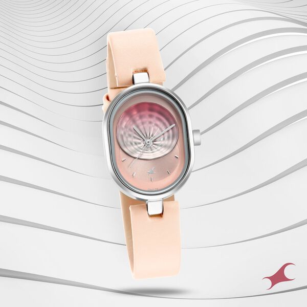 Fastrack Uptown Retreat Quartz Analog Pink Dial Leather Strap Watch for Girls - image number 0