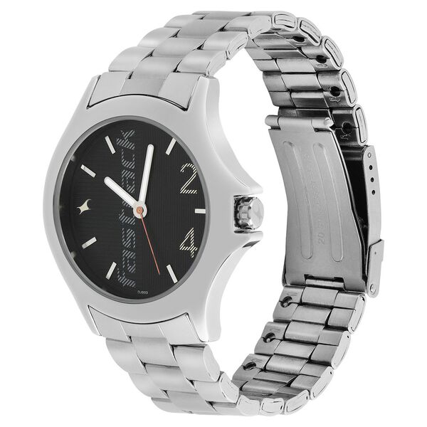 Fastrack Quartz Analog Black Dial Stainless Steel Strap Watch for Guys - image number 2