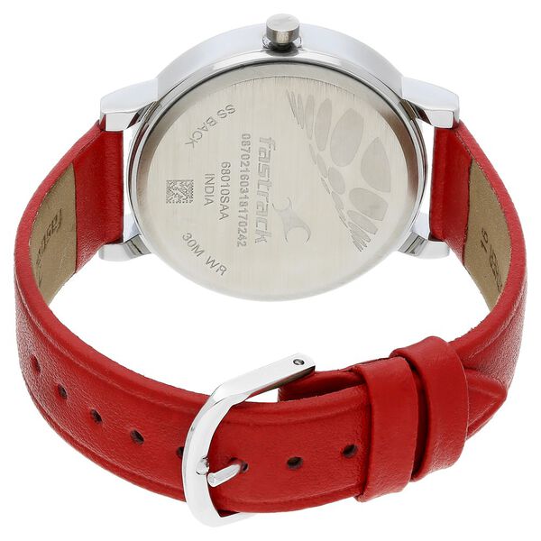 Fastrack Quartz Analog White Dial Leather Strap Watch for Girls - image number 4