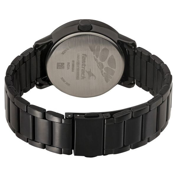 Fastrack Go Skate Quartz Analog with Day and Date Black Dial Stainless Steel Strap Watch for Girls - image number 4