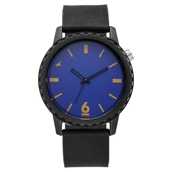 Fastrack Quartz Analog Blue Dial Silicone Strap Watch for Unisex - image number 1