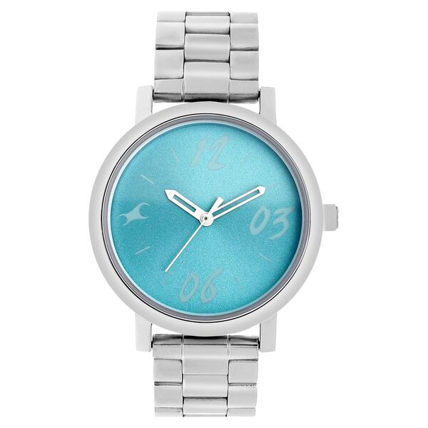 Fastrack Tropical Waters Quartz Analog Green Dial Metal Strap Watch for Girls - image number 0