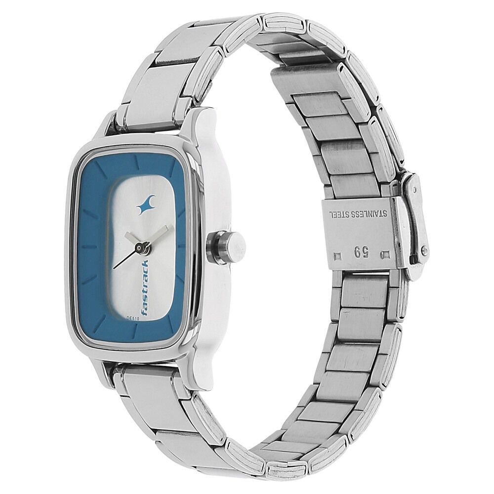Fastrack Quartz Analog Bicolour Dial Metal Strap Watch for Girls