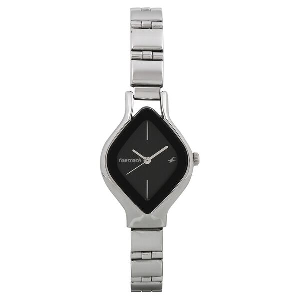 Fastrack Quartz Analog Black Dial Stainless Steel Strap Watch for Girls - image number 0