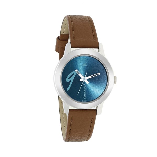 Fastrack Tropical Waters Quartz Analog Green Dial Leather Strap Watch for Girls - image number 1